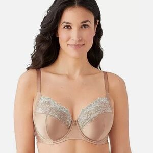 NWOT WACOAL 855377 SIDE NOTE UNDERWIRE BRA ROEBUCK WOMEN'S SIDE 34DDD Beige